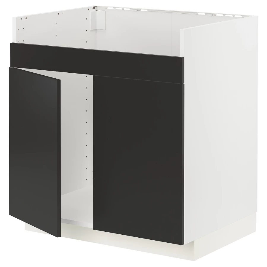 Шкаф под раковину - METOD / HAVSEN  IKEA/ МЕТОД/ХАВСЕН/ИКЕА, 88х80 см,  черный/белый (изображение №1)