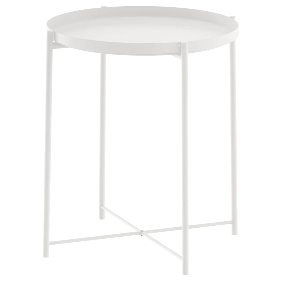 Стол сервировочный - IKEA GLADOM/ИКЕА ГЛАДОМ, 45х45х53 см, белый (изображение №1)