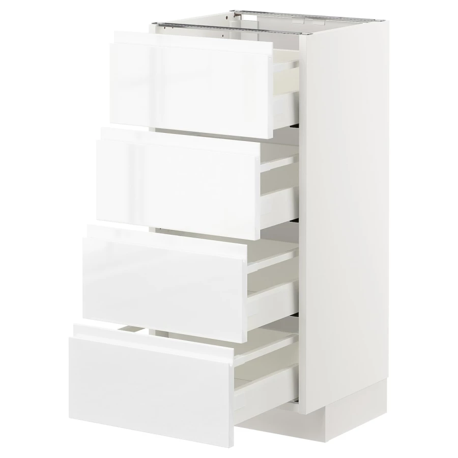 Напольный кухонный шкаф  - IKEA METOD MAXIMERA, 88x39x40см, белый, МЕТОД МАКСИМЕРА ИКЕА (изображение №1)
