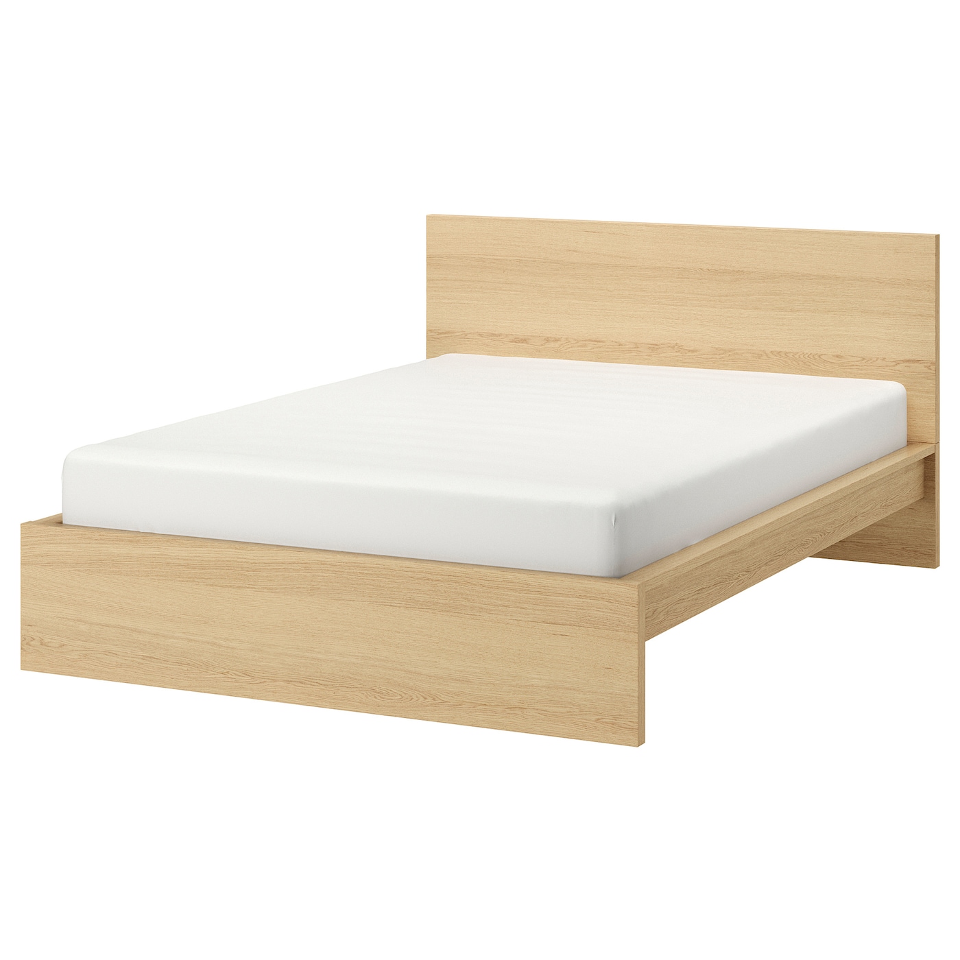 Каркас кровати - IKEA MALM, 200х180 см, шпон беленого мореного дуба, МАЛЬМ ИКЕА
