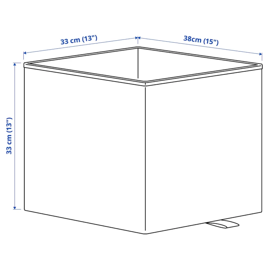 Коробка - KOSINGEN IKEA/ КОСИНГЕН ИКЕА, 33x38x33 см, бежевый (изображение №6)