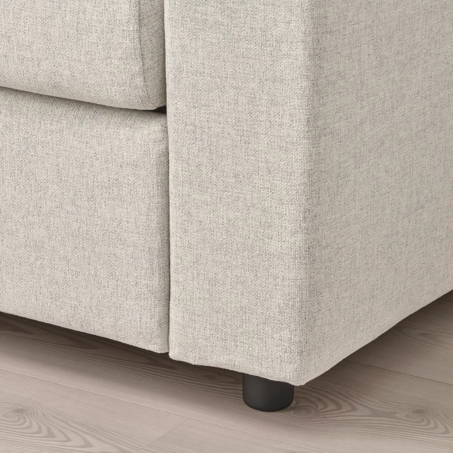 Угловой диван-кровать с шезлонгом - IKEA VIMLE/ВИМЛЕ ИКЕА, 256/337х68х164 см, белый (изображение №7)