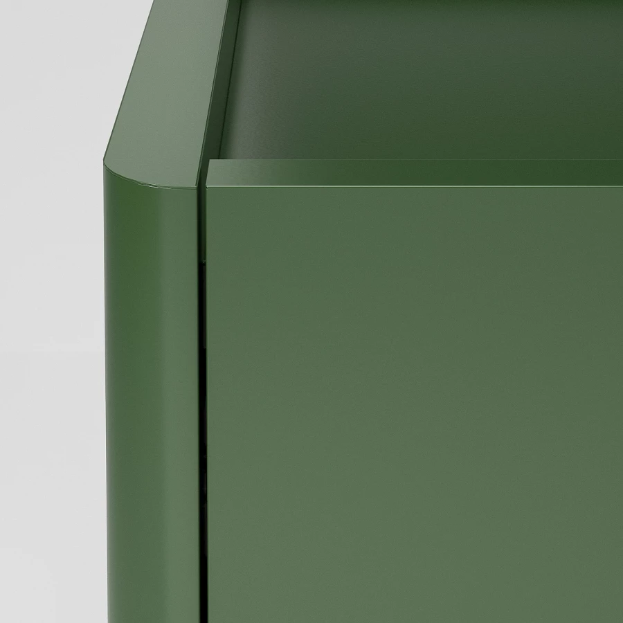 Шкаф с дверцами и ящиками - IKEA IDÅSEN/IDASEN/ИДОСЕН ИКЕА, 119х47х80 см, зеленый (изображение №4)
