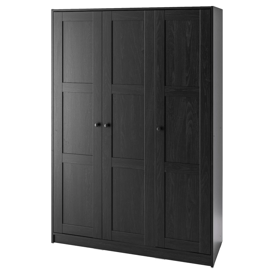Шкаф - IKEA RAKKESTAD/РАККЕСТАД ИКЕА, 55х117х176 см, черный (изображение №1)