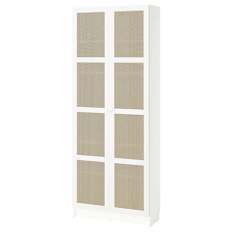 Книжный шкаф - BILLY / HÖGADAL/ HОGADAL IKEA/БИЛЛИ / ХОГАДАЛ ИКЕА,  202х80 см , белый/ под беленый дуб (изображение №1)