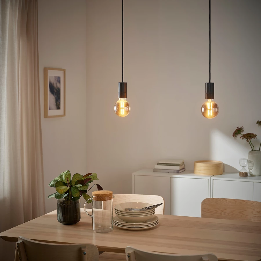 Подвесной светильник - SUNNEBY / MOLNART IKEA / СУННЕБЮ / МОЛНАРТ ИКЕА, 95 мм, стекло (изображение №2)