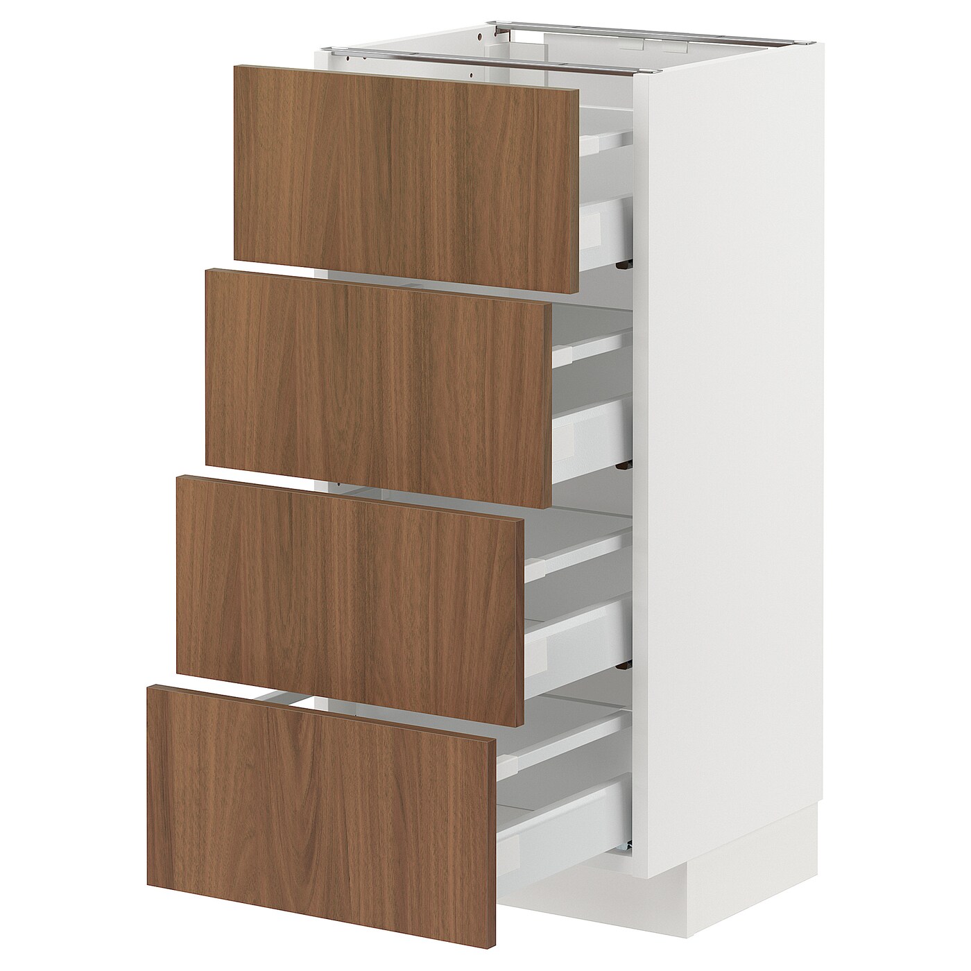 Напольный шкаф - METOD / MAXIMERA IKEA/ МЕТОД/ МАКСИМЕРА ИКЕА,  40х37  см, белый/коричневый