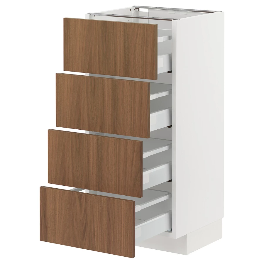 Напольный шкаф - METOD / MAXIMERA IKEA/ МЕТОД/ МАКСИМЕРА ИКЕА,  40х37  см, белый/коричневый (изображение №1)