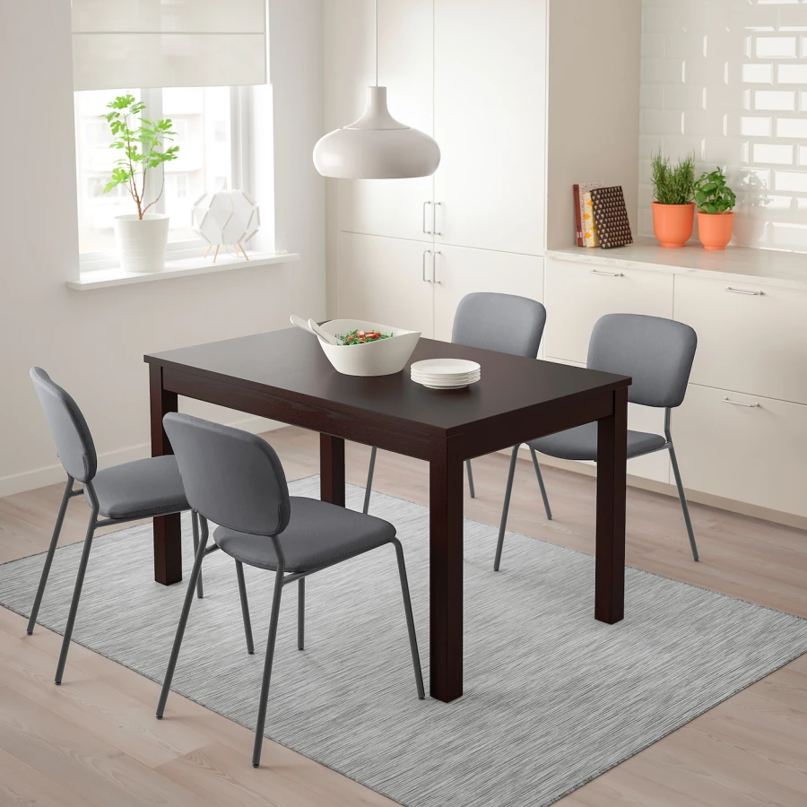 Раздвижной обеденный стол - IKEA LANEBERG, 190/130х80х75 см, коричневый, ЛАНЕБЕРГ ИКЕА (изображение №2)