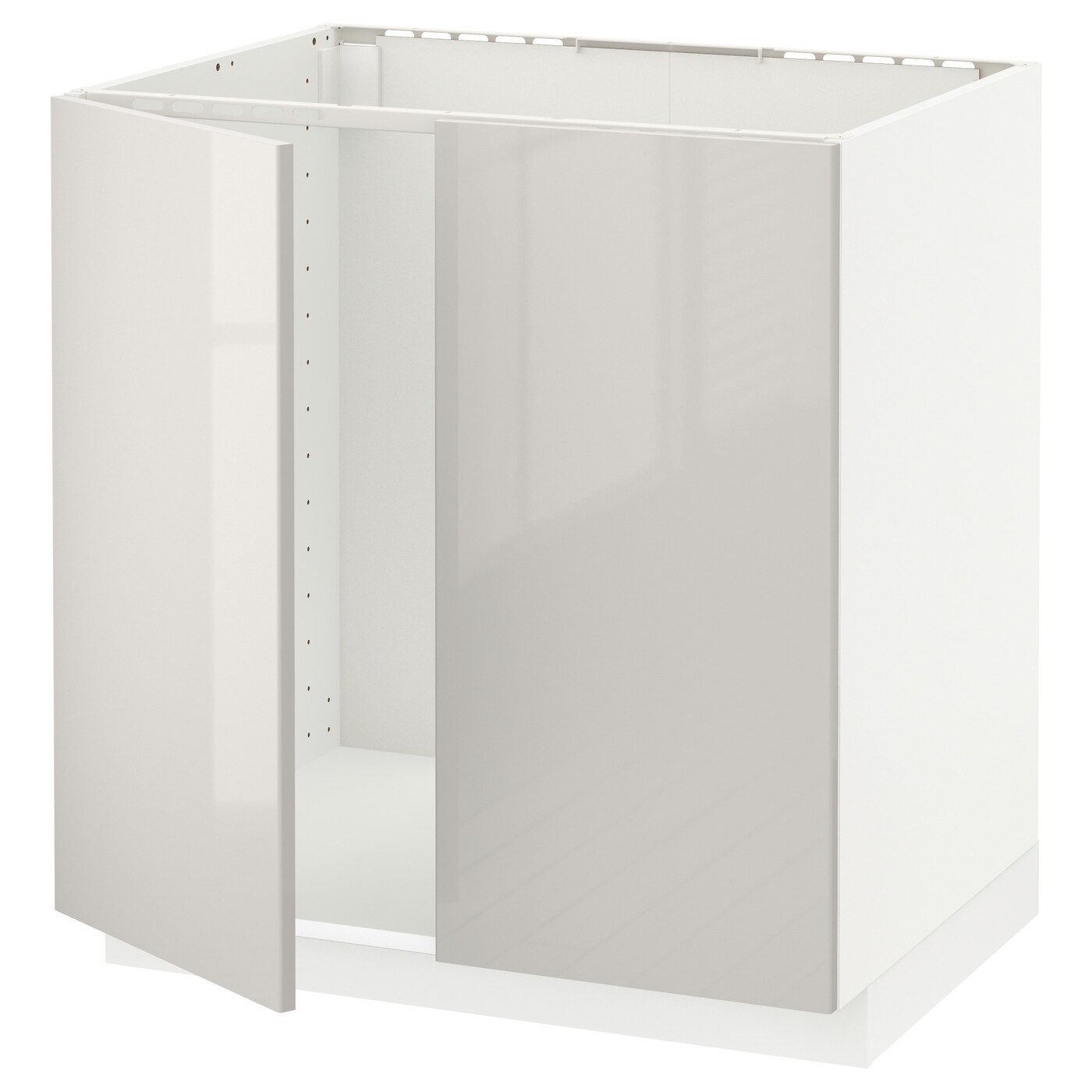 Шкаф под раковину/2 дверцы - METOD IKEA/ МЕТОД ИКЕА, 88х80  см,  белый/серый