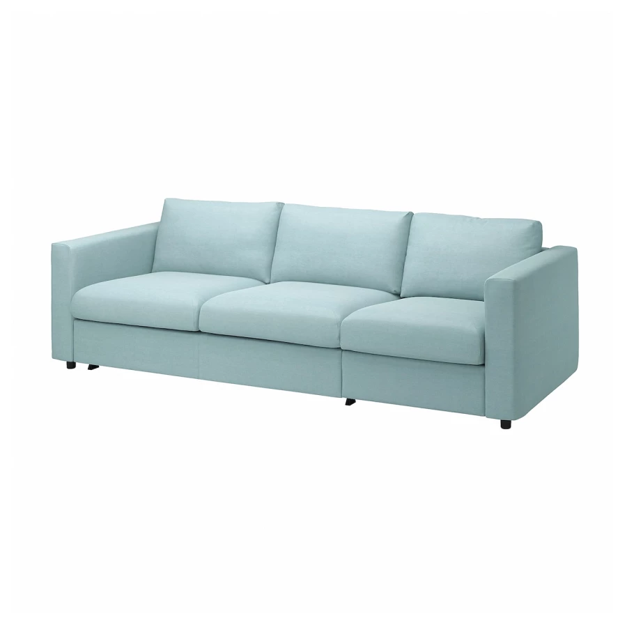 3-местный диван-кровать - IKEA VIMLE, 98x261см, голубой, ВИМЛЕ ИКЕА (изображение №2)