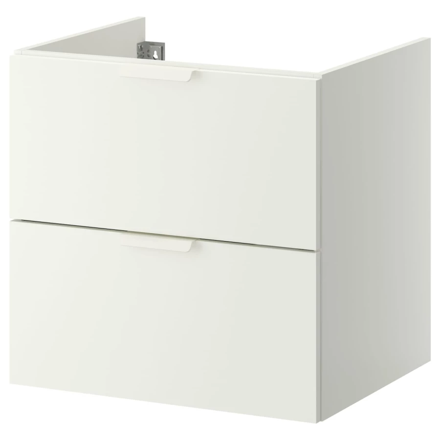 Шкаф под умывальник с 2 ящиками - GODMORGON IKEA/ ГОДМОРГОН ИКЕА, 60х58 см, белый (изображение №1)