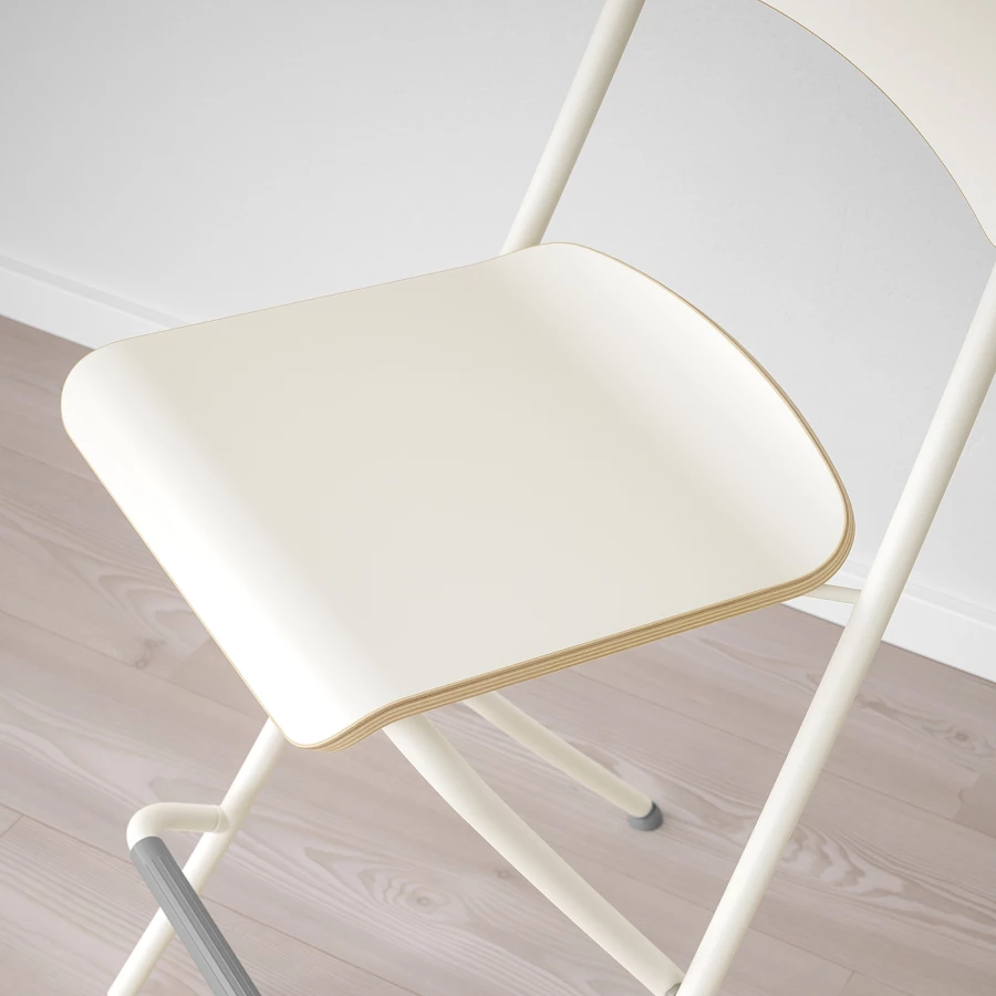 Барный стул со спинкой, складной - IKEA FRANKLIN/ФРАНКЛИН ИКЕА , белый, 95х50х44 см (изображение №8)