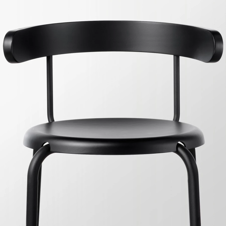 Барный стул - YNGVAR IKEA/ ИНГВАР ИКЕА, 99х53х51 см, черный (изображение №7)