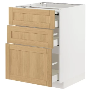 Навесной шкаф - METOD / MAXIMERA IKEA/ МЕТОД/ МАКСИМЕРА ИКЕА, 60х60 см, белый/ под беленый дуб