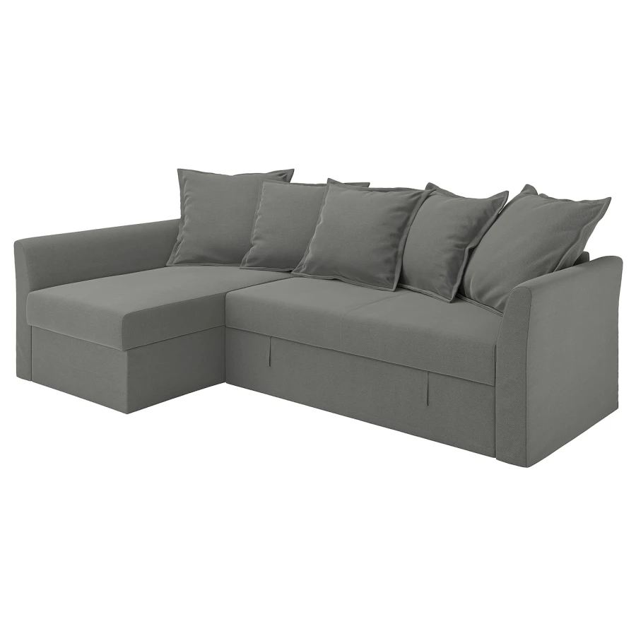 Угловой диван со спальной функцией - IKEA HOLMSUND/ГОЛЬМСУНД ИКЕА, 151/230х90х96 см, серый (изображение №2)