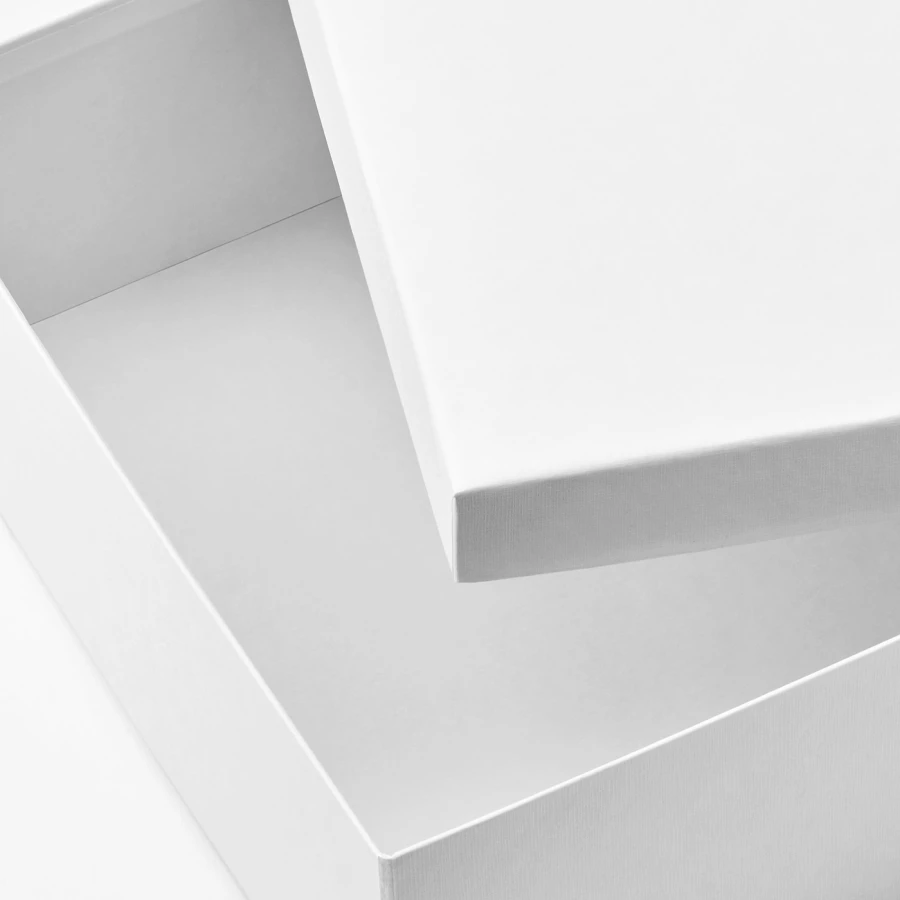 Коробка с крышкой - TJENA IKEA/ ТЬЕНА ИКЕА, 35х24х10 см,  белый (изображение №6)