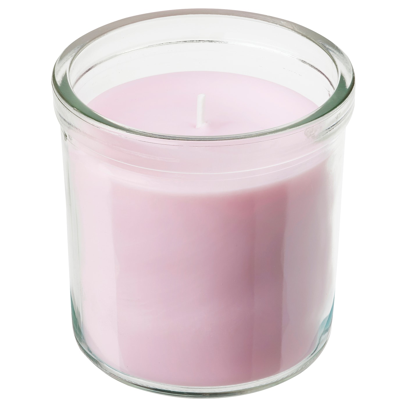 Ароматическая свеча в стакане - IKEA LUGNARE/ЛУГНАРЕ ИКЕА, 8х8,5 см, розовый