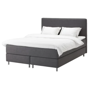 Континентальная кровать - IKEA DUNVIK, 210х180х120 см, черный, ДУНВИК ИКЕА