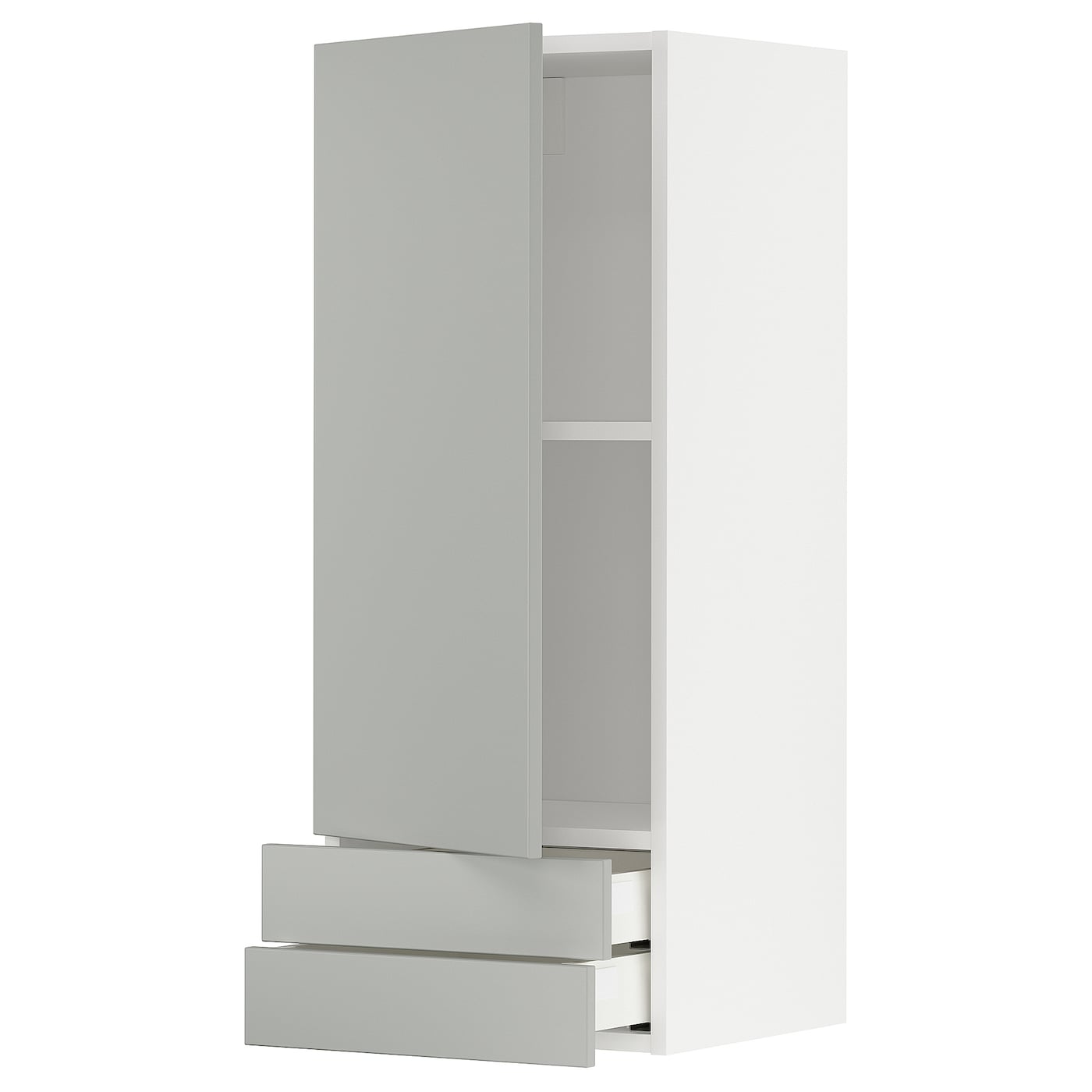 Навесной шкаф - METOD / MAXIMERA IKEA/ МЕТОД/МАКСИМЕРА ИКЕА, 40х100 см, белый/серый