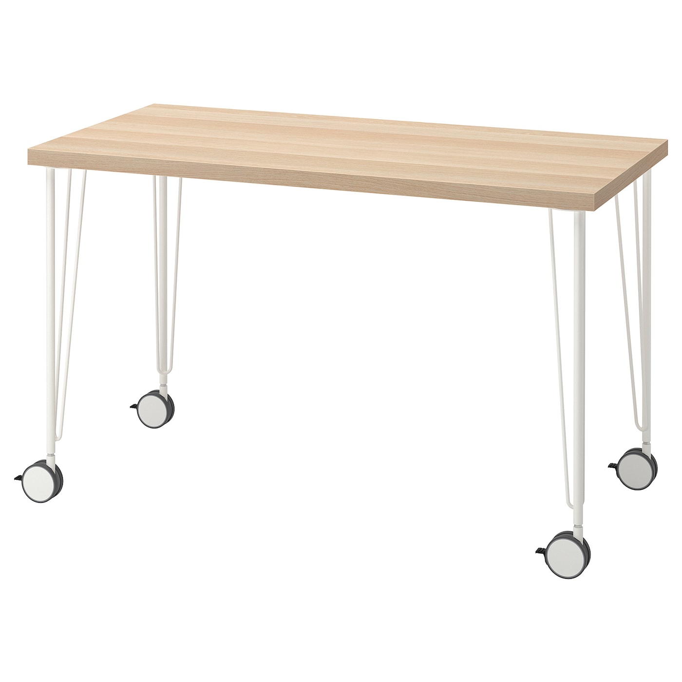 Письменный стол - IKEA LAGKAPTEN/KRILLE, 120х60 см, под беленый дуб/белый, ЛАГКАПТЕН/КРИЛЛЕ ИКЕА