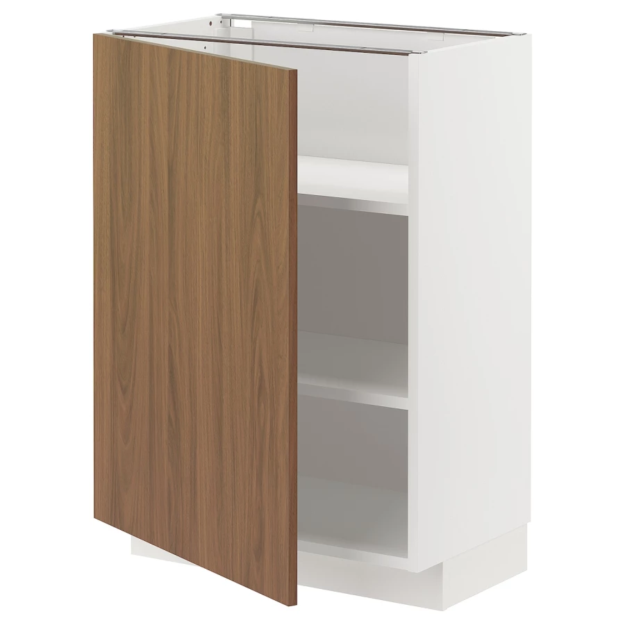 Напольный шкаф - METOD IKEA/ МЕТОД ИКЕА,  60х37 см, белый/коричневый (изображение №1)
