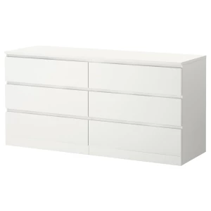Комод с 6 ящиками - IKEA MALM ИКЕА МАЛЬМ, 160x78х48 см, белый