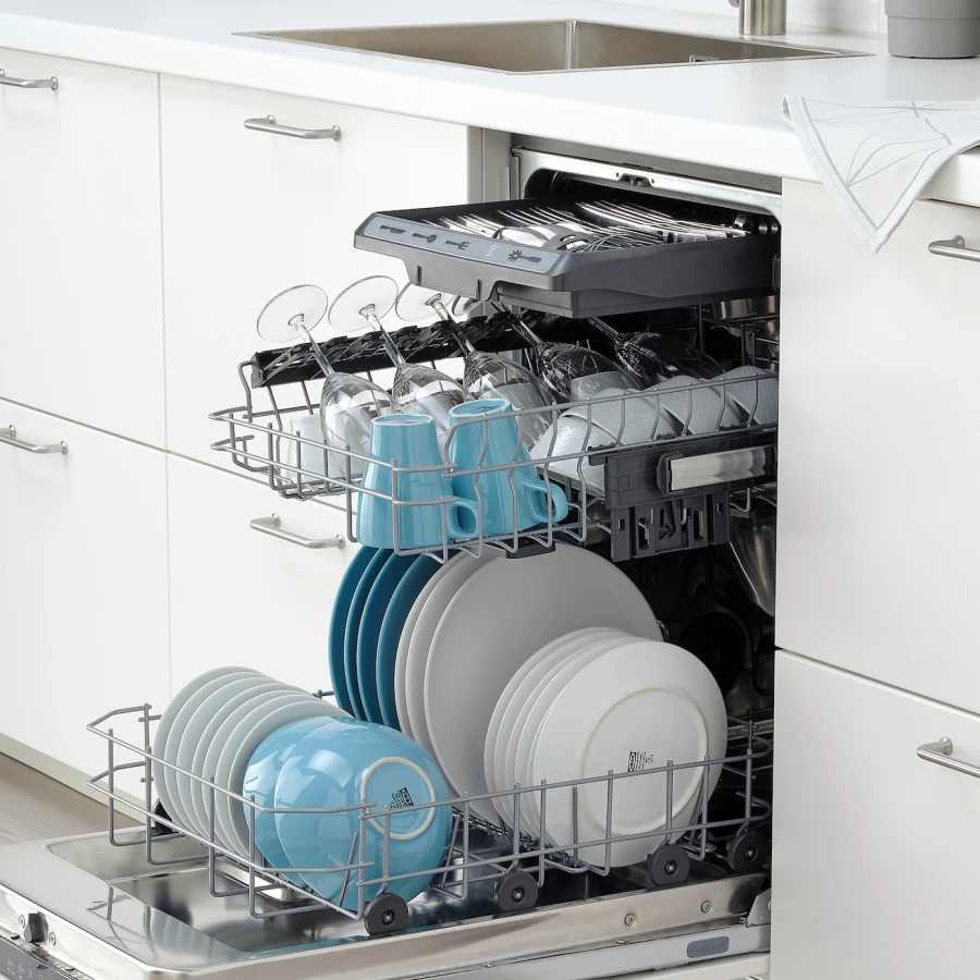 Встраиваемая посудомоечная машина - MEDELSTOR  IKEA/ МЕДЕЛСТОР ИКЕА,  82х45 см, белый (изображение №4)