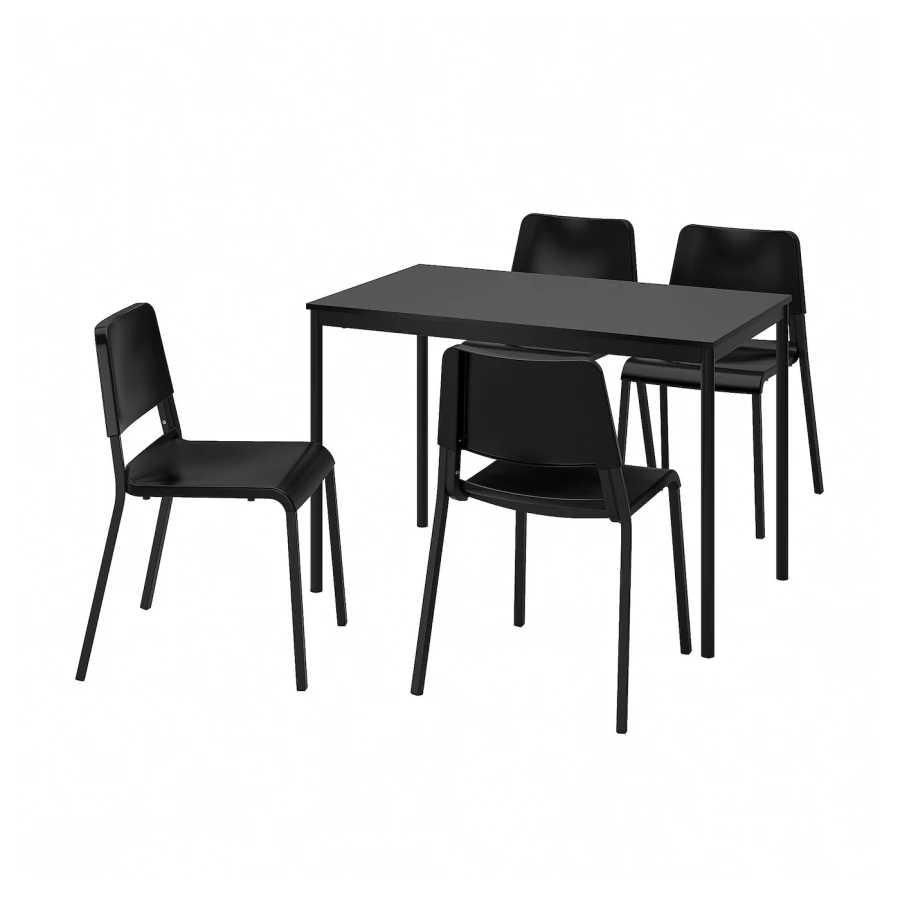 Кухонный стол - SANDSBERG/TEODORES IKEA/САНДСБЕРГ/ТЕОДОРЕС ИКЕА, 110х73х67 см, черный (изображение №1)