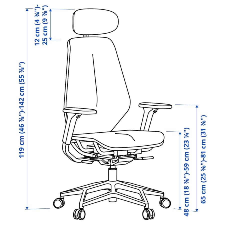 Игровое кресло - STYRSPEL IKEA, СТИРСПЕЛ ИКЕА, 69х71 см, чёрный (изображение №12)