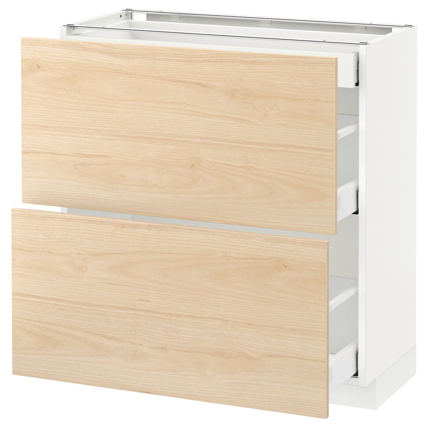 Напольный кухонный шкаф  - IKEA METOD MAXIMERA, 88x39x80см, белый/светлый ясень, МЕТОД МАКСИМЕРА ИКЕА