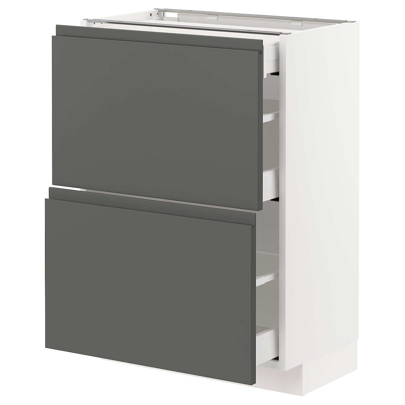 Напольный кухонный шкаф  - IKEA METOD MAXIMERA, 88x39x60см, белый/темно-серый, МЕТОД МАКСИМЕРА ИКЕА