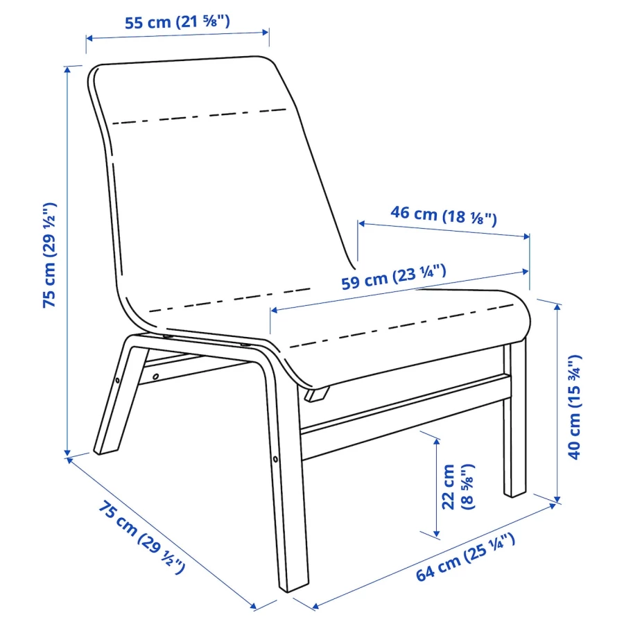 Кресло - IKEA NOLMYRA/НОЛЬМИРА ИКЕА, 64х75х75 см, чёрный (изображение №6)