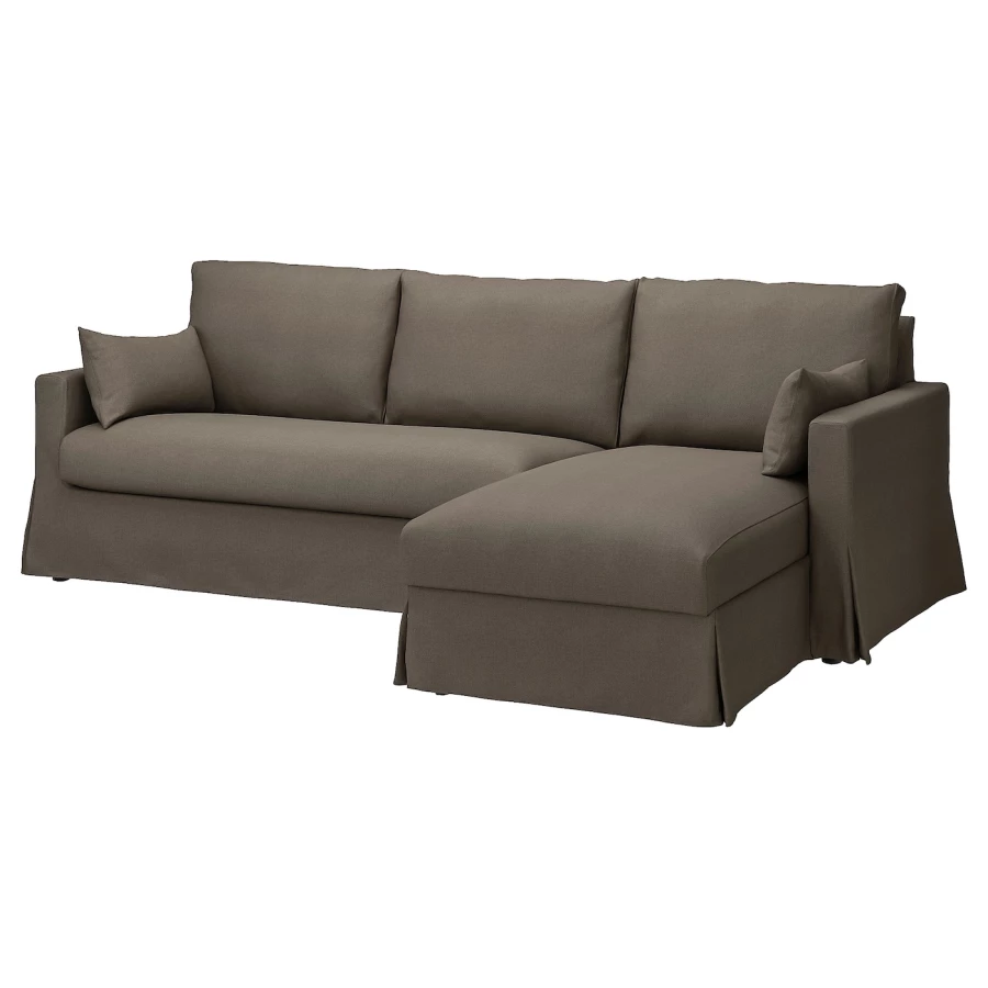 Чехол на 3-местный диван с шезлонгом - HYLTARP IKEA/ ХУЛТАРП ИКЕА, коричневый (изображение №1)