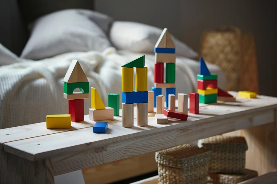 Деревянный конструктор - IKEA /UNDERHALLA/UNDERHÅLLA, разноцветный, УНДЕРХОЛЛА ИКЕА (изображение №6)