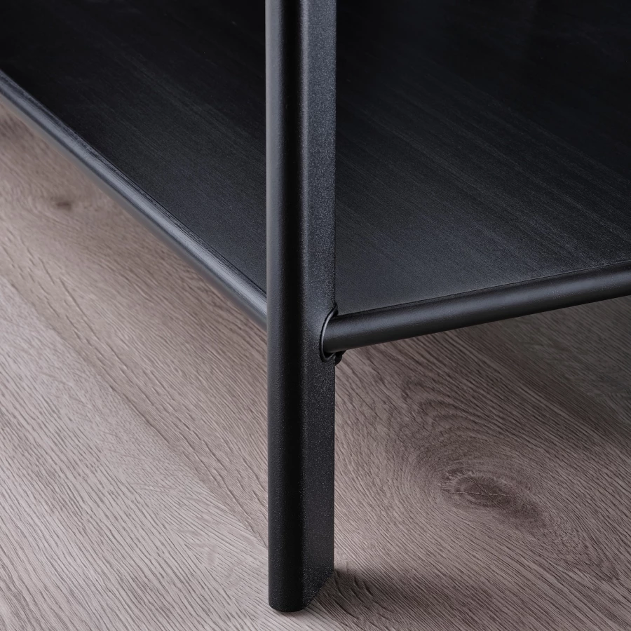 Журнальный стол - IKEA ИКЕА JÄTTESTA, 80х80х41 см, черный (изображение №4)