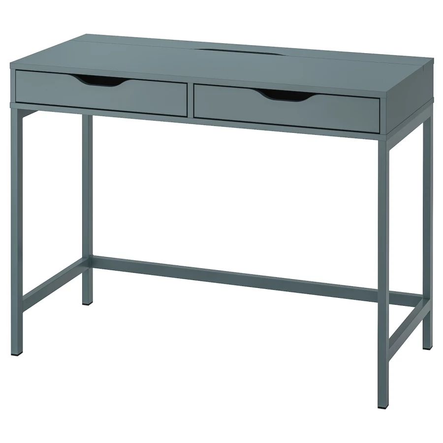 Письменный стол с ящиками - IKEA ALEX/АЛЕКС ИКЕА, 100x48 см, серый (изображение №1)