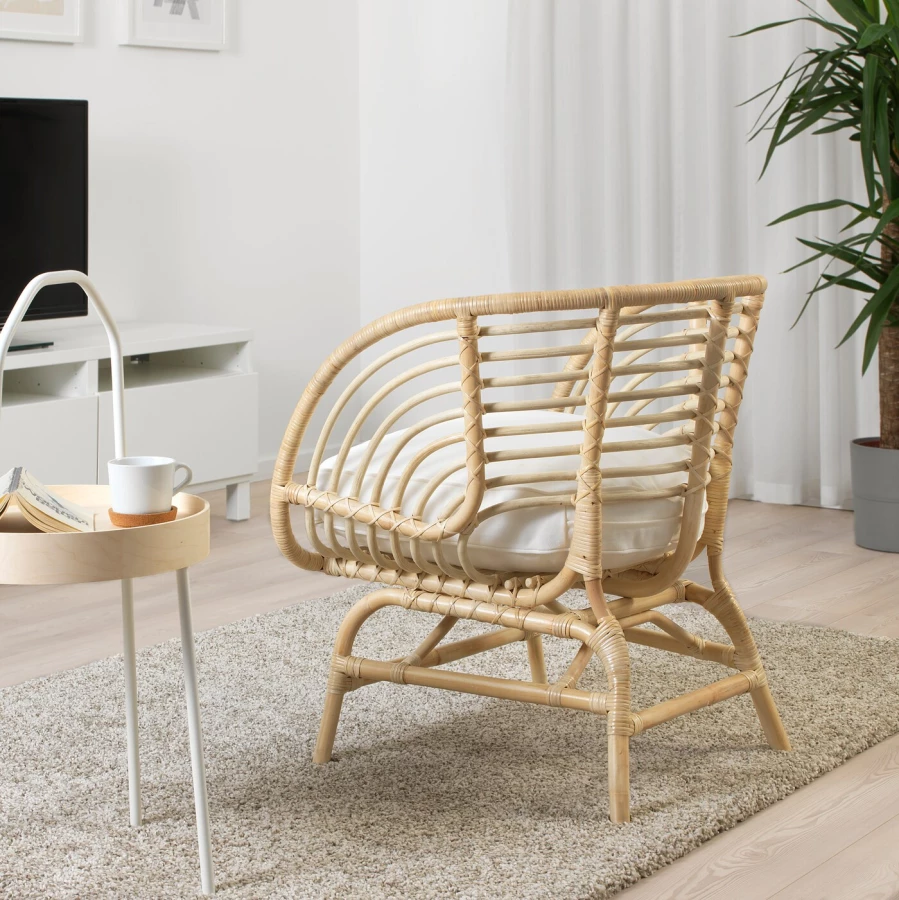 Кресло садовое - IKEA BUSKBO, 75х52 см, коричневый/светло-коричневый, БУСКБУ ИКЕА (изображение №6)