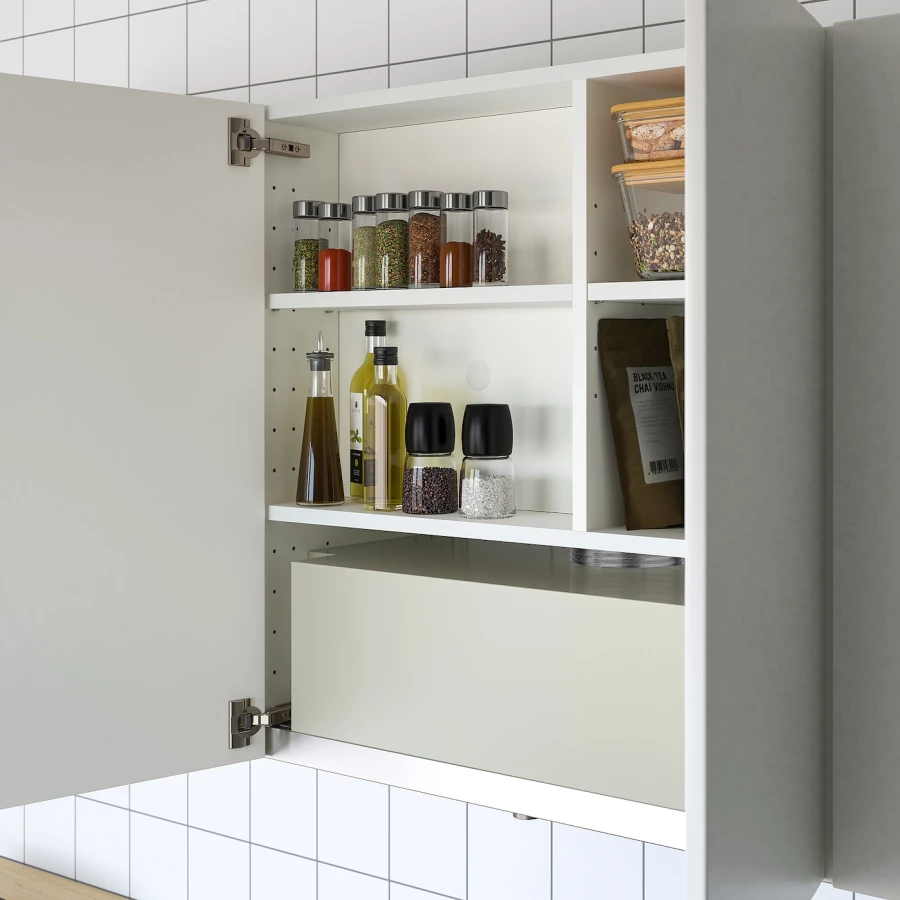 Шкафчик навесной для встроенной вытяжки -  METOD  IKEA/  МЕТОД ИКЕА, 80х80 см, белый (изображение №2)
