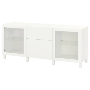 Комбинация для хранения - BESTÅ/ BESTА IKEA/ БЕСТА/БЕСТО ИКЕА, 180х74 см, белый