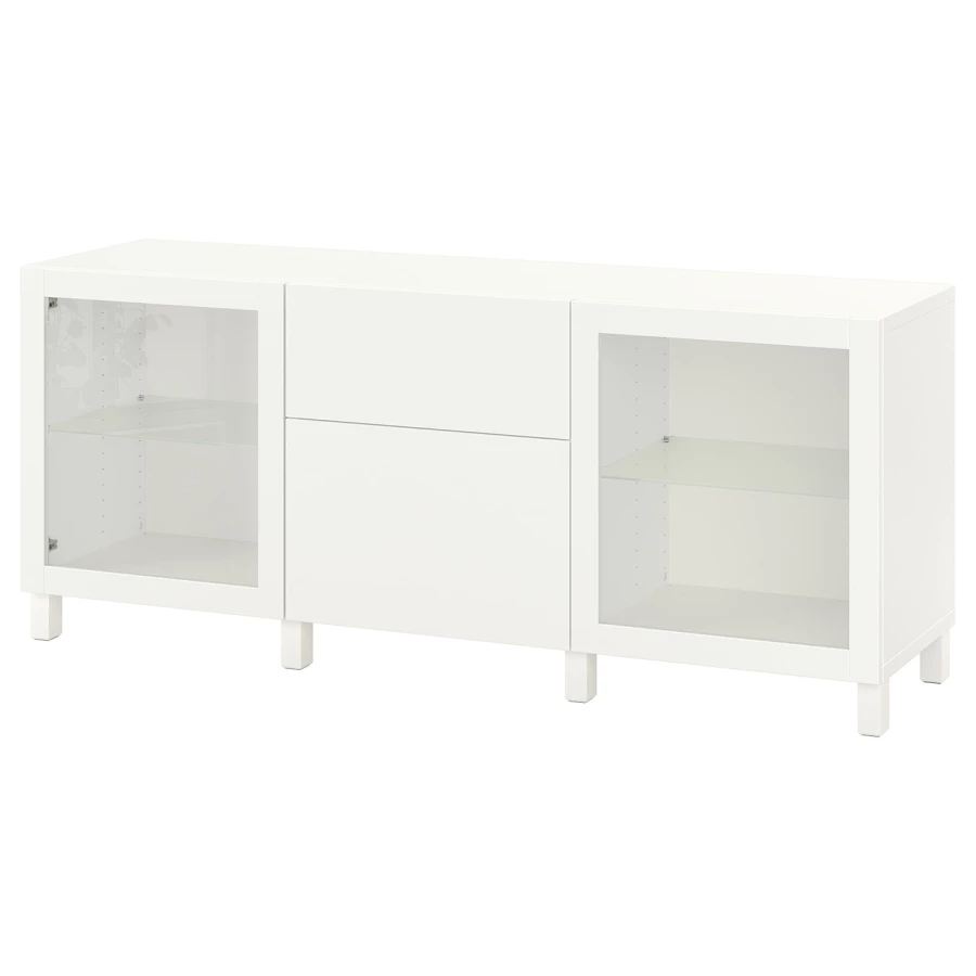 Комбинация для хранения - BESTÅ/ BESTА IKEA/ БЕСТА/БЕСТО ИКЕА, 180х74  см, белый (изображение №1)