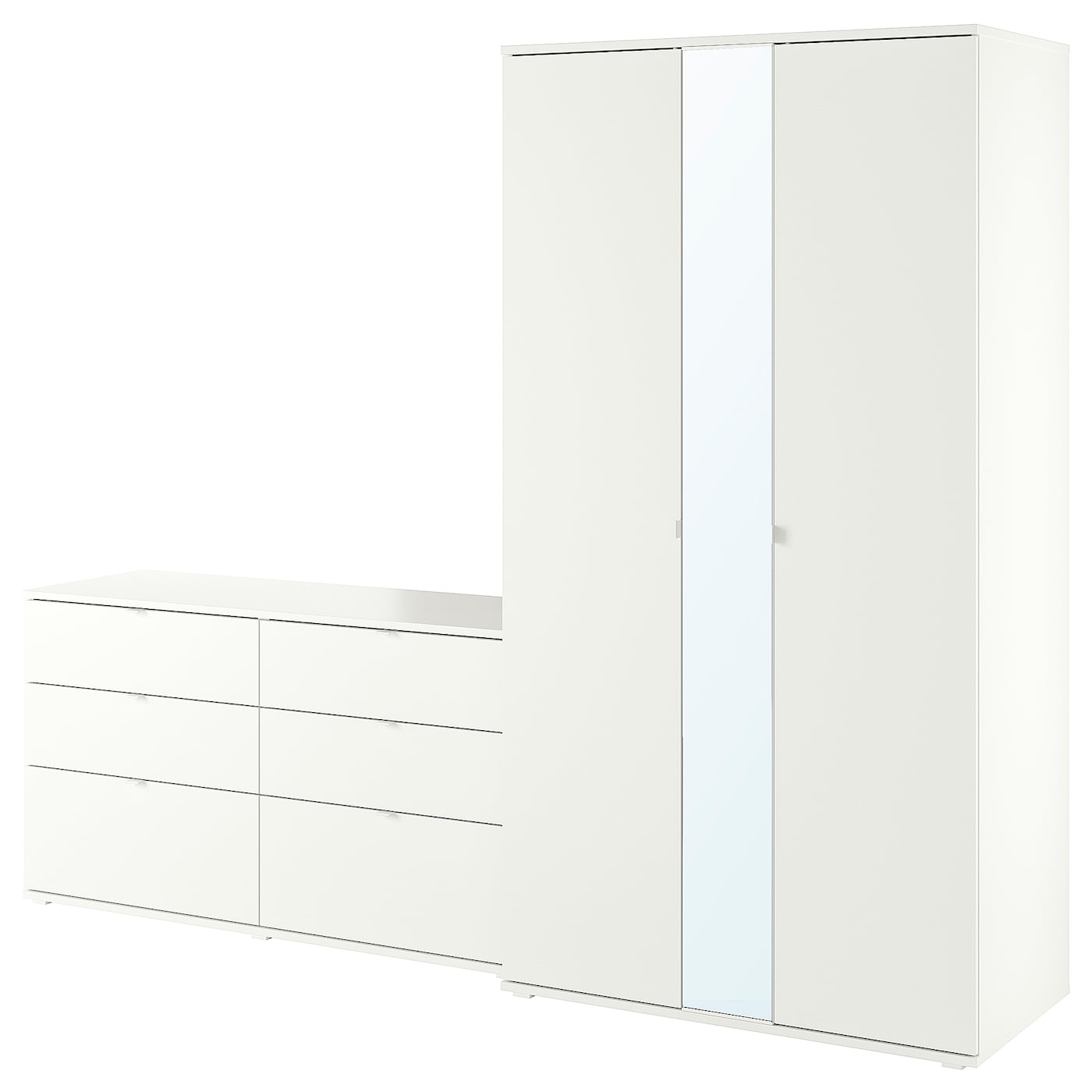 Комбинация для хранения - VIHALS IKEA/ ВИХАЛС ИКЕА, 245x57x200 см, белый