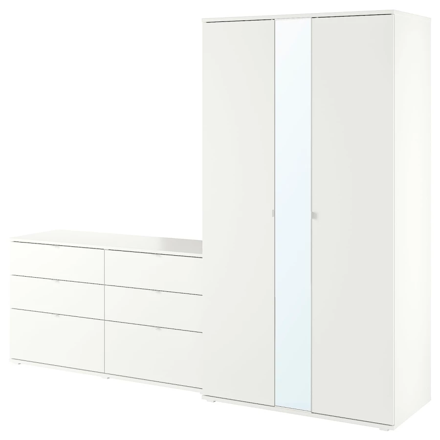 Комбинация для хранения - VIHALS IKEA/ ВИХАЛС ИКЕА, 245x57x200 см, белый (изображение №1)