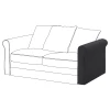 Чехол на подлокотник дивана -  GRÖNLID / GRОNLID  IKEA/  ГРЕНЛИД ИКЕА,  черный