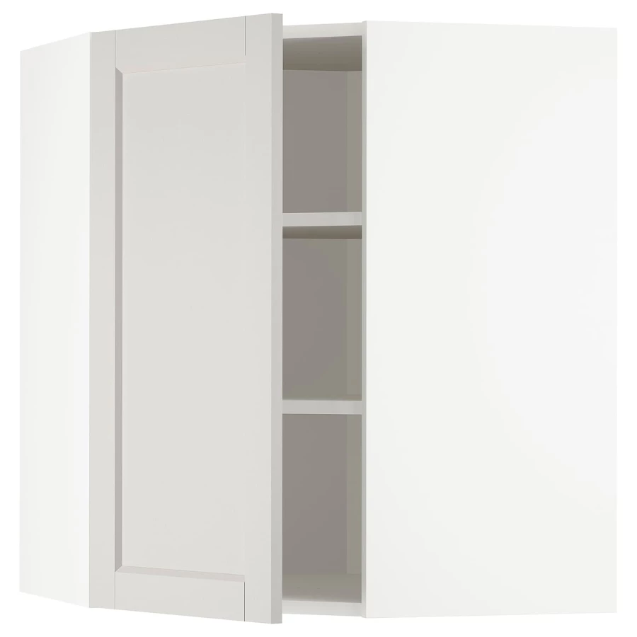 METOD Навесной шкаф - METOD IKEA/ МЕТОД ИКЕА, 80х68 см, белый/светло-серый (изображение №1)