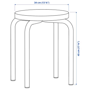 Второе фото. Табурет - DOMSTEN IKEA/ ДОМСТЕН ИКЕА, 45 см, бежевый/фиолетовый