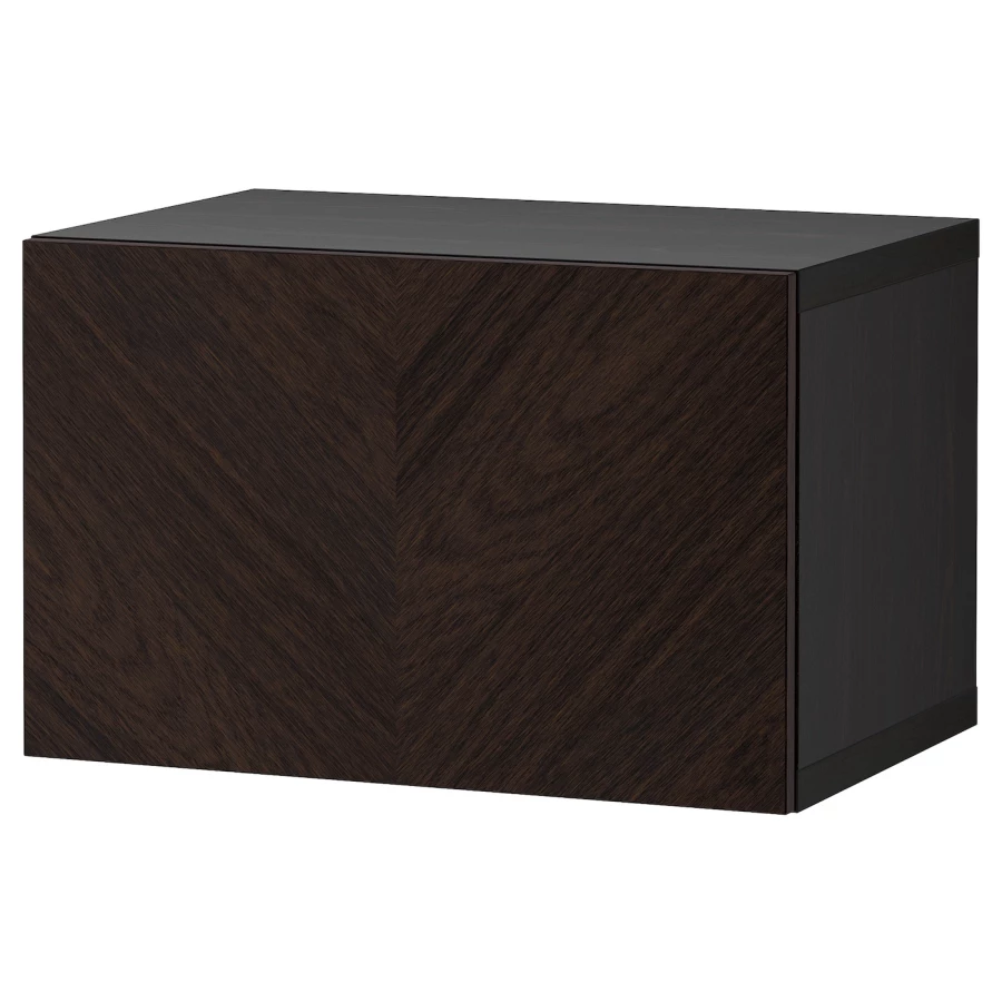 Комбинация навесного шкафа - IKEA BESTÅ/BESTA/БЕСТО ИКЕА, 38х42х60 см, темно-коричневый (изображение №1)