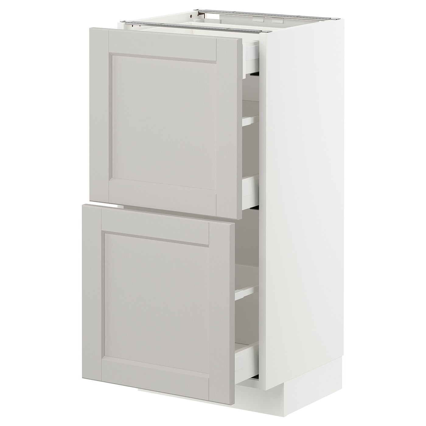 Напольный кухонный шкаф  - IKEA METOD MAXIMERA, 88x39,5x40см, белый/светло-серый, МЕТОД МАКСИМЕРА ИКЕА