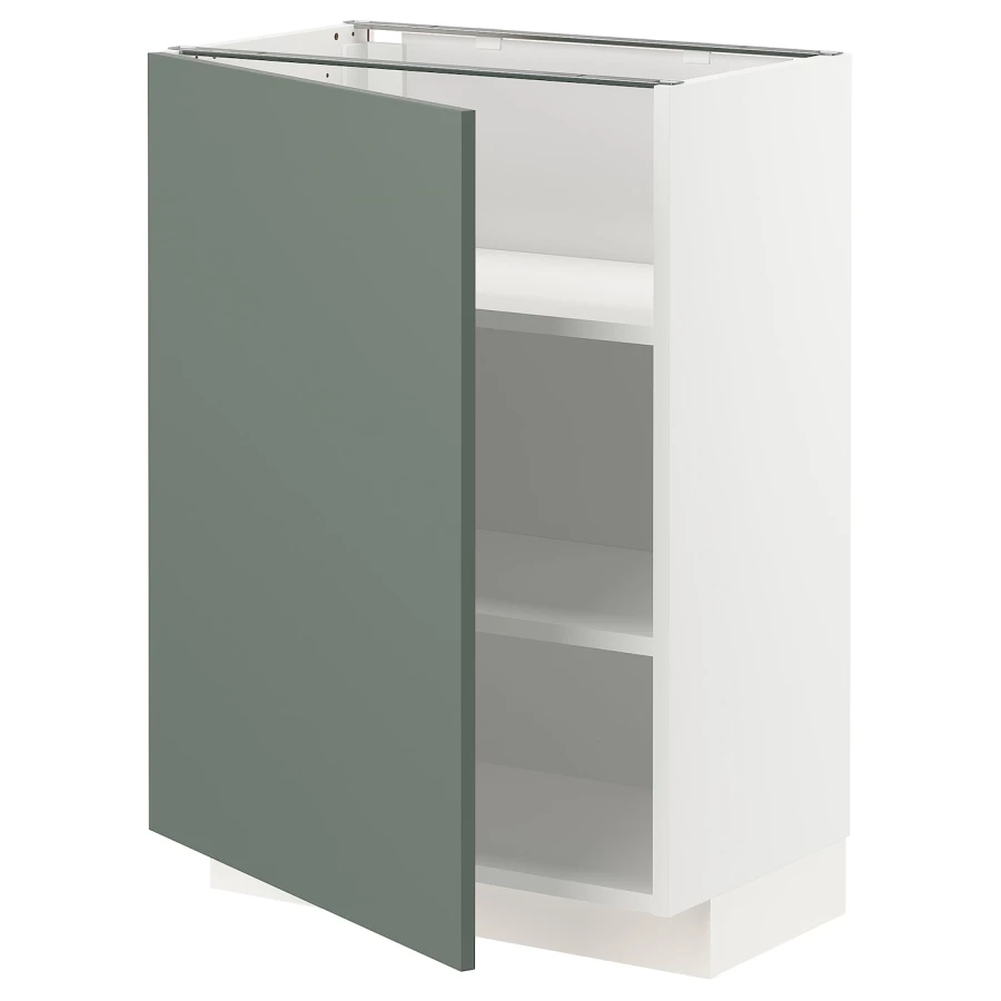 Напольный шкаф - METOD IKEA/ МЕТОД ИКЕА,  88х60 см, белый/зеленый (изображение №1)
