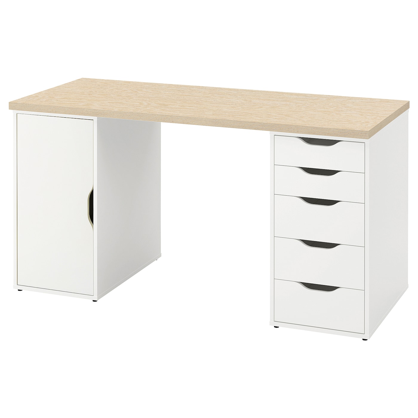 Письменный стол с ящиками - IKEA ALEX/АЛЕКС ИКЕА, 140x60 см, сосна/белый